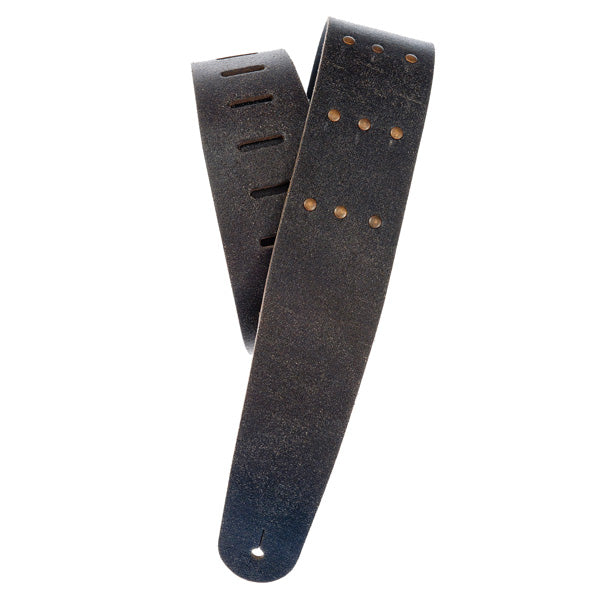 D'addario Planet Waves - Blasted Leather Guitar Strap (WITH Optional Brass RIVETS)