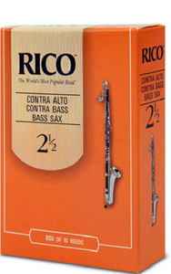 Rico by D'Addario Bass Saxophone / Contra-Alto Clarinet/ Contrabass Clarinet Reeds - 10 Per Box