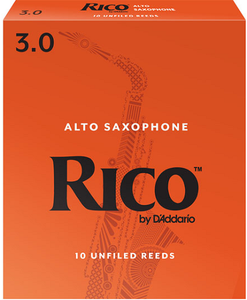 Rico by D'Addario Alto Saxophone Reeds Unfiled -10 Per Box