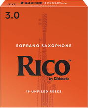 Load image into Gallery viewer, Rico by D&#39;Addario Soprano Saxophone Reeds Unfiled - 10 Per Box