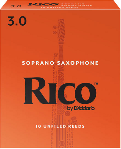 Rico by D'Addario Soprano Saxophone Reeds Unfiled - 10 Per Box