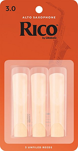 Rico by D'addario Alto Saxophone Reeds Unfiled - 3 Pack