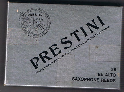 Prestini Alto Saxophone Reeds 3.5 - 25 Per Box - Old Stock