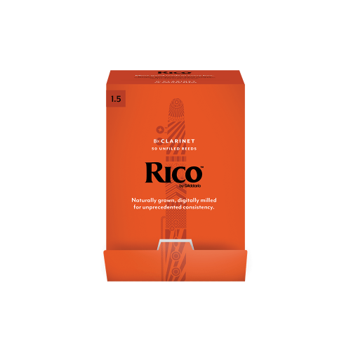 Rico by D'Addario Bb Clarinet Reeds - Individually-Sealed, 50-Pack