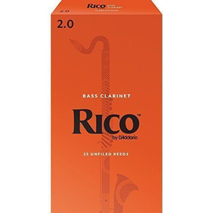 Rico by D'addario Bass Clarinet Reeds Unfiled - 25 Per Box