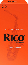 Load image into Gallery viewer, Rico by D&#39;Addario Alto Saxophone Reeds Unfiled - 25 Per Box
