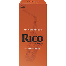 Load image into Gallery viewer, Rico by D&#39;Addario Alto Saxophone Reeds Unfiled - 25 Per Box
