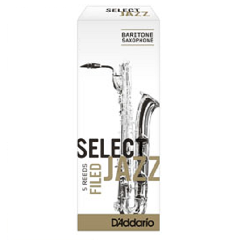 D'Addario Select Jazz Bari Saxophone Filed Reeds - 5 Per Box