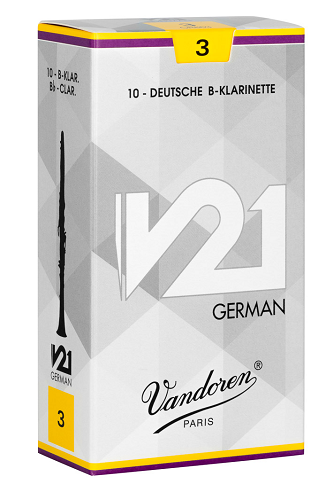 Vandoren V-21 Bb German Clarinet Reeds - 10/Box