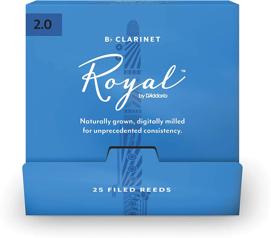 Royal by D'Addario Bb Clarinet Reeds - 25-Count Individually-Sealed Reeds