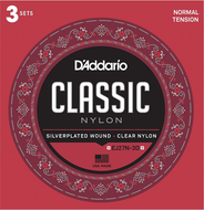 D'Addario Student Nylon. Normal Tension Classical Guitar Strings - 3-PACK