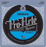D'Addario ProArte Dynacore Classical Guitar Strings, Titanium Trebles, Hard Tension - EJ46TT