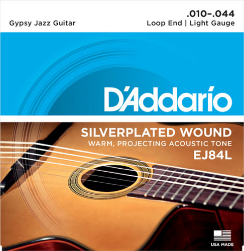 D'addario Loop END, Light, 10-44 GYPSY Jazz Guitar Strings EJ84L