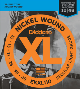 D'ADDARIO, Nickel Wound, Regular Light, REINFROCED, 10-46 Electric Guitar Strings