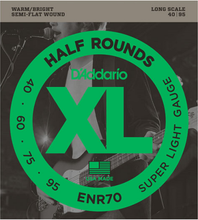 Load image into Gallery viewer, D&#39;addario Half Rounds, Super Light, Long Scale, 40-95 Bass Guitar Strings