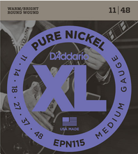 Load image into Gallery viewer, D&#39;addario XL Pure NICKEL, BLUES/JAZZ, 11-48 Electric Guitar Strings