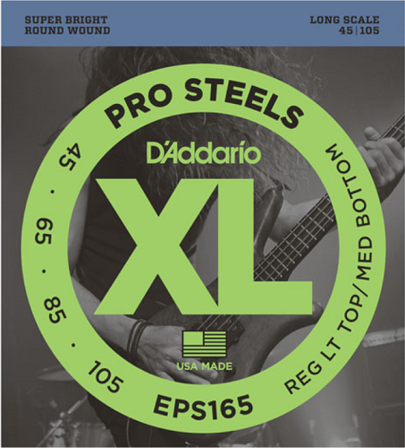 D'addario PROSTEELS, Custom Light, Long Scale, 45-105 Bass Guitar Strings