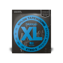 Load image into Gallery viewer, D&#39;Addario Tapewound 5-String, Medium, Long Scale, 50-135 Bass Guitar Strings ETB92-5