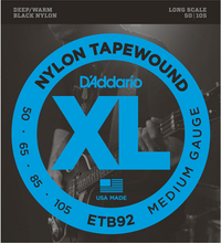 Load image into Gallery viewer, D&#39;Addario Tapewound, Medium, Long Scale, 50-105 Bass Guitar Strings ETB92