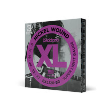 Load image into Gallery viewer, D&#39;Addario Nickel Wound, Super Light, 9-42 Electric Guitar Strings (3 Sets) EXL120-3D