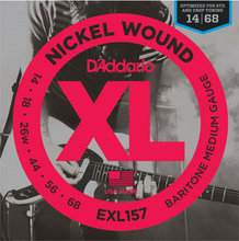 Load image into Gallery viewer, D&#39;addario Nickel Wound, Baritone Medium, 14-68 Electric Guitar Strings
