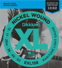 Load image into Gallery viewer, D&#39;addario Nickel Wound, Baritone Light, 13-62 Electric Guitar Strings
