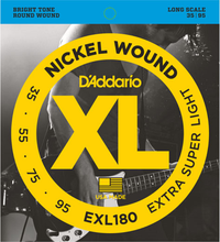 Load image into Gallery viewer, D&#39;addario Nickel Wound, Extra Super Light, Long Scale, 35-95 Bass Guitar Strings
