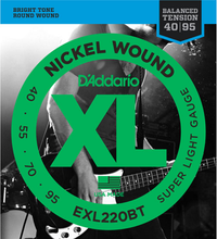 Load image into Gallery viewer, D&#39;addario Nickel Wound, Balanced Tension Super Light, 40-95 Bass Guitar Strings