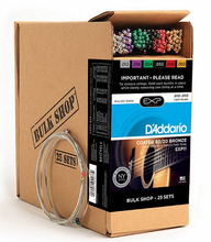 Load image into Gallery viewer, D&#39;addario Coated 80/20 Bronze, Light, 12-53 Acoustic Guitar Strings - 25-PACK