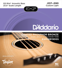 Load image into Gallery viewer, D&#39;addario Coated Phosphor Bronze, Taylor GS Mini Scale, 37-90 Acoustic Bass Guitar Strings