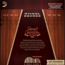 Load image into Gallery viewer, D&#39;addario Nickel Bronze, Balanced Tension Medium, 13.5-56 Acoustic Guitar Strings