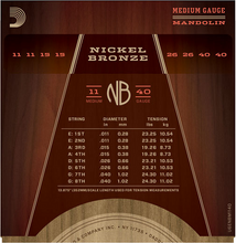 Load image into Gallery viewer, D&#39;addario Nickel Bronze, Medium, 11-40 Mandolin Strings
