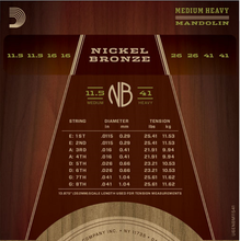 Load image into Gallery viewer, D&#39;addario Nickel Bronze, Medium-Heavy, 11.5-41 Mandolin Strings