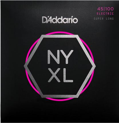 D'addario Super Long Scale, REGULAR-Light, 45-100, Bass Guitar Strings