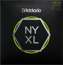 Load image into Gallery viewer, D&#39;addario Long Scale, Light Top/Medium Bottom, 5-String, 45-125 Bass Guitar Strings