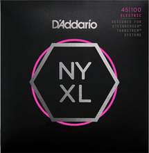 Load image into Gallery viewer, D&#39;addario NYXL Long Scale, Regular Light, Double Ball END, 45-100 Bass Guitar Strings