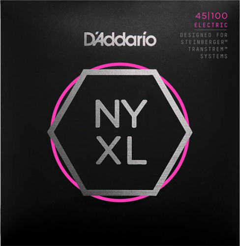D'addario NYXL Long Scale, Regular Light, Double Ball END, 45-100 Bass Guitar Strings