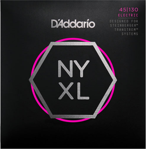 D'addario NYXL 5-String, Long Scale, Regular Light, Double Ball END, 45-130 Bass Guitar Strings