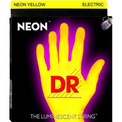 DR Electric Guitar Strings - Neon - Yellow Coated