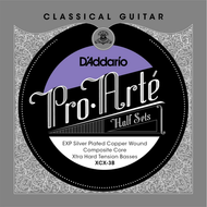 D'addario Pro-Arte Nylon Core, Exp Coated Silver Plated Copper Bass, Extra Hard Tension Classical Guitar Half Set