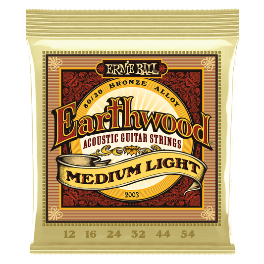 Ernie Ball Earthwood Medium Light 80/20 Bronze Acoustic Guitar Strings - 12-54 Gauge - 2003