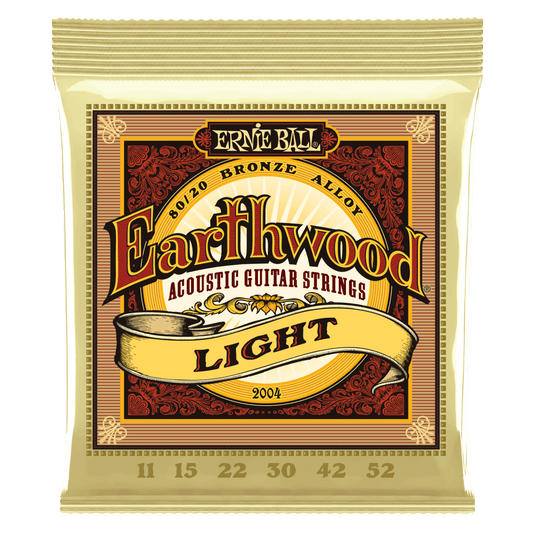 Ernie Ball Earthwood Light 80/20 Bronze Acoustic Guitar Strings - 11-52 Gauge - 2004