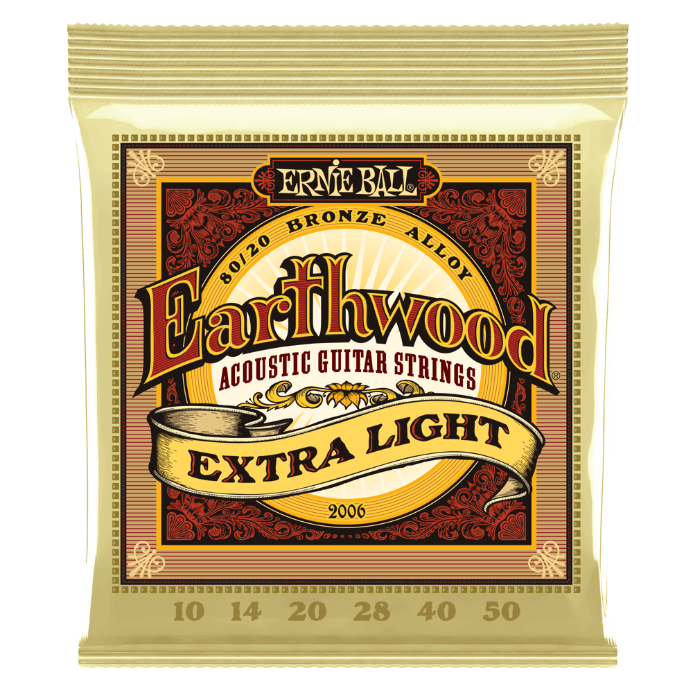 Ernie Ball Earthwood Extra Light 80/20 Bronze Acoustic Guitar Strings - 10-50 Gauge - 2006