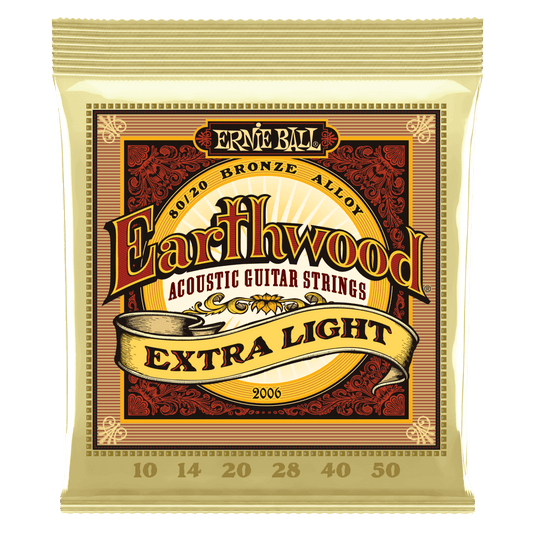 Ernie Ball Earthwood Extra Light 80/20 Bronze Acoustic Guitar Strings - 10-50 Gauge - 2006