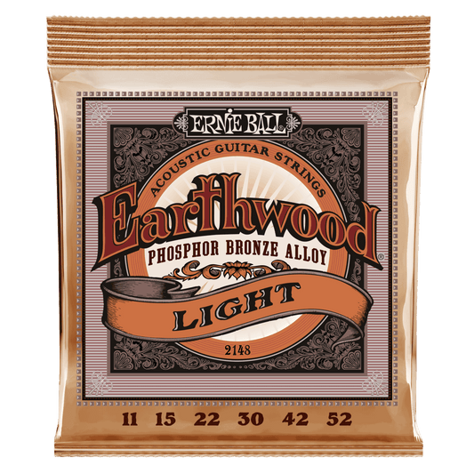 Ernie Ball Earthwood Light Phosphor Bronze Acoustic Guitar Strings - 11-52 Gauge - 2148