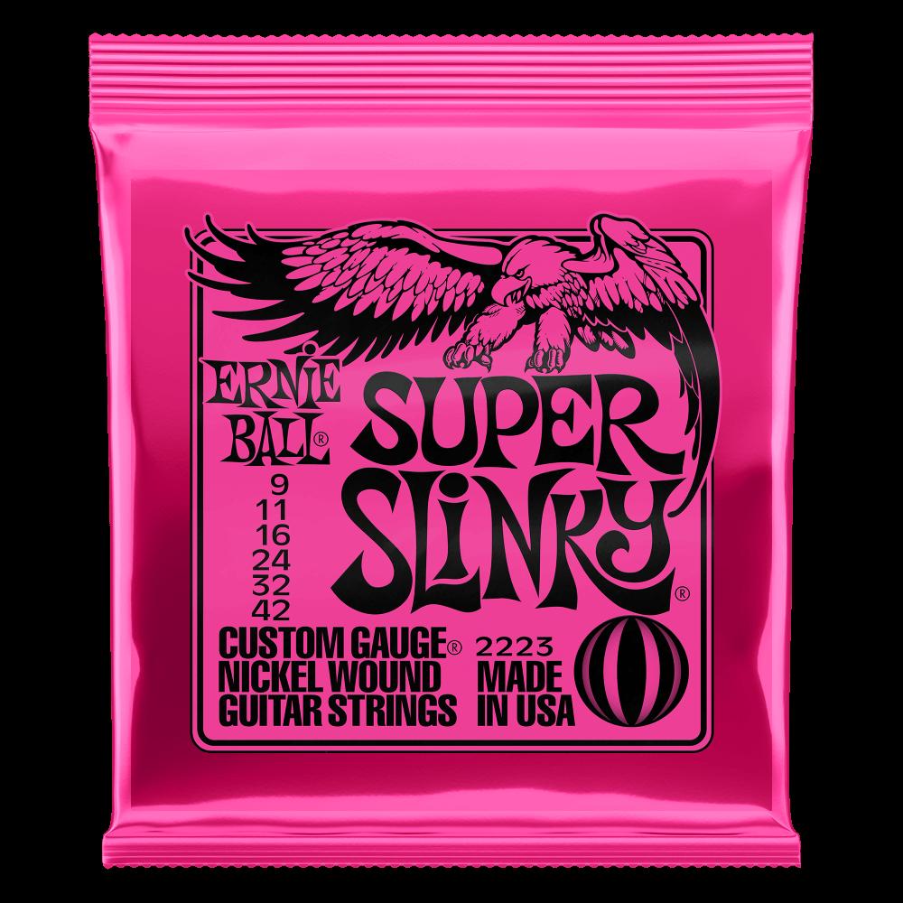 Ernie Ball Super Slinky Nickel Wound Electric Guitar Strings - 9-42 Gauge - 2223