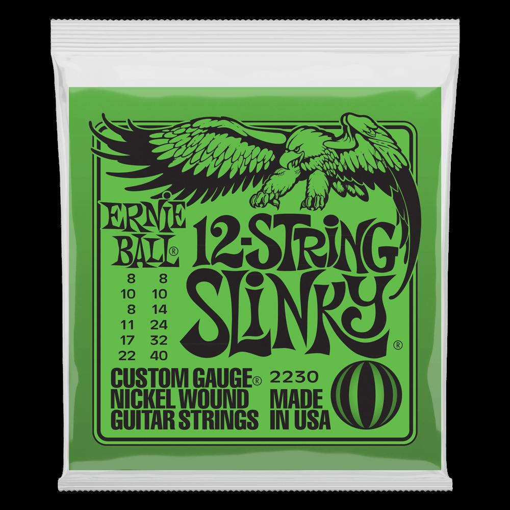 Ernie Ball Slinky 12-String Nickel Wound Electric Guitar Strings - 8-40 Gauge - 2230