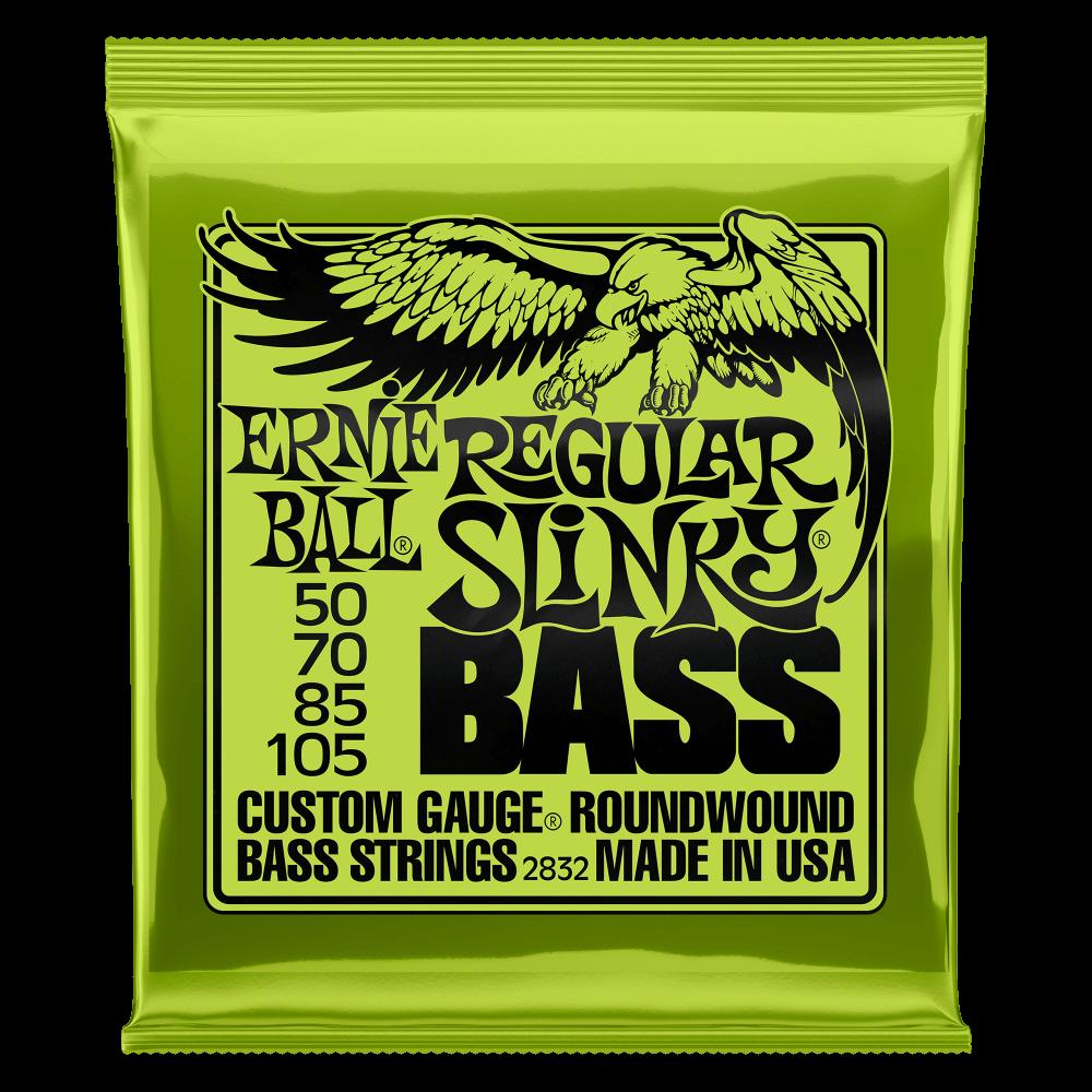 Ernie Ball Regular Slinky Nickel Wound Electric Bass Strings - 50-105 Gauge - 2832