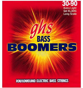 GHS Boomers Roundwound Nickel - Extra Light- Electric Bass Guitar Strings - XL3045