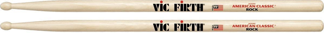 Vic Firth American Classic Hickory Drumstick Wooden Tip -  Rock